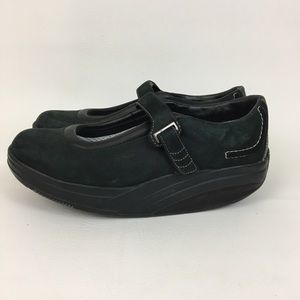 MBT Rocker Walking Shoes Black Suede Leather